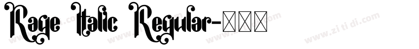 Rage Italic Regular字体转换